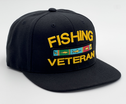 Fishing Veteran Hat - Flat Bill