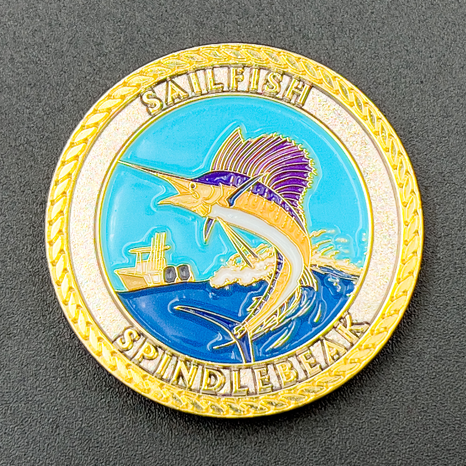 Sailfish Spindlebeak coin – FishingCoins.com