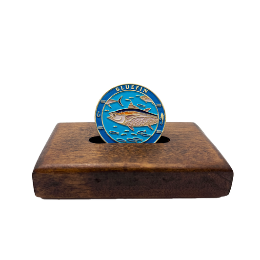 1 Coin Table Top Stand (Dark Stain)
